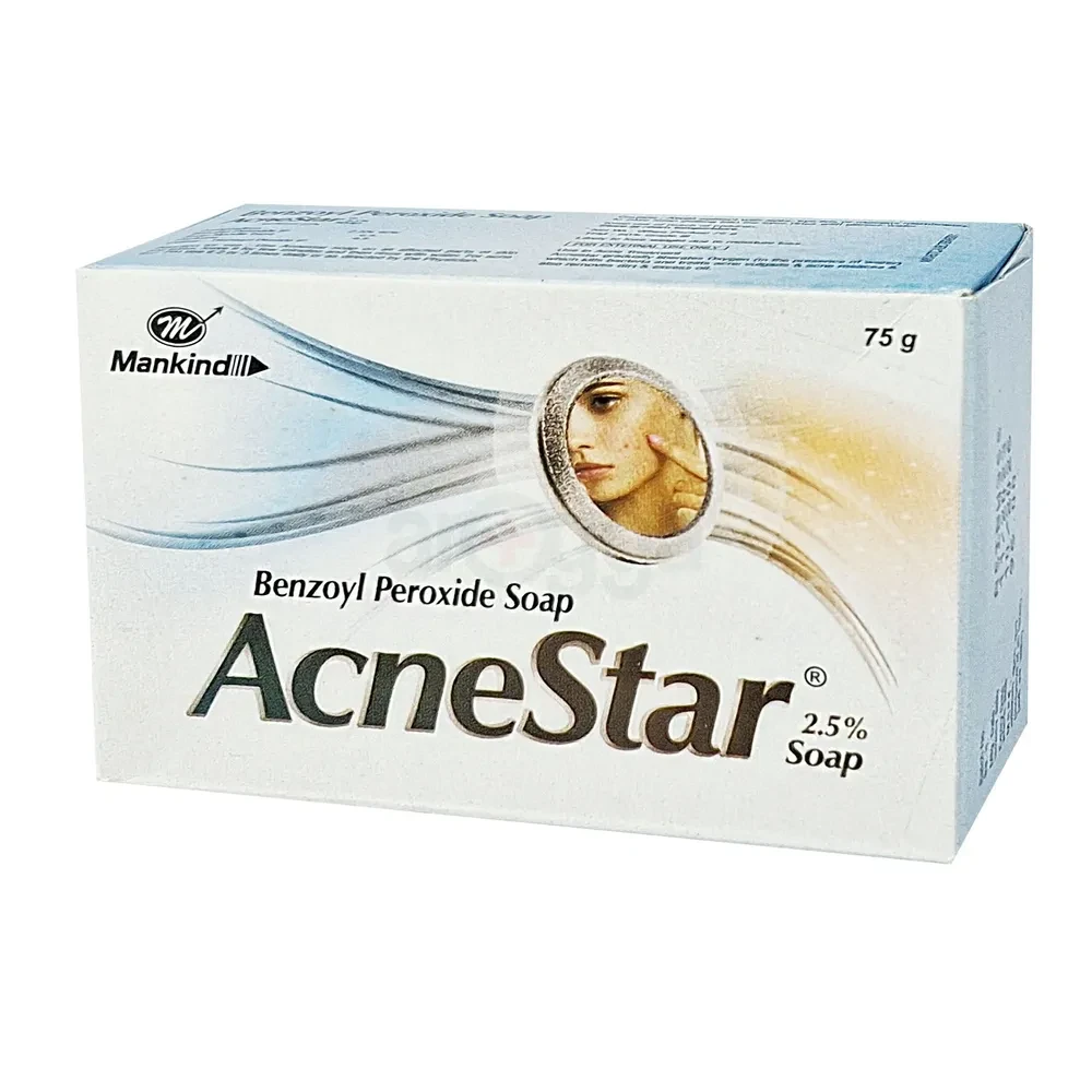 Original Mankind Benzoyl Peroxide Soap Acne Star Soap - 75g
